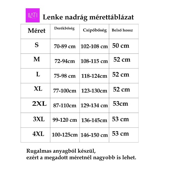 Tiszta pamut, könnyű, kényelmes Lenke nadrág Tiszta pamut, könnyű, kényelmes Lenke nadrág