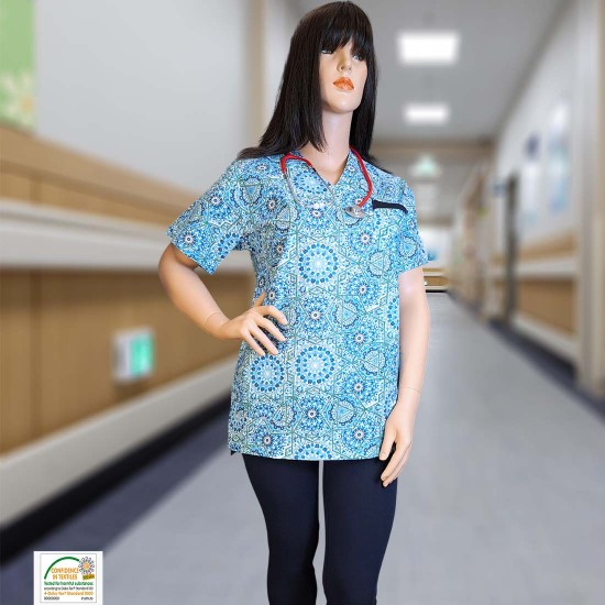 Nóra nővér tunika mandala mintás, 3 zsebes Nóra nővér tunika mandala mintás, 3 zsebes