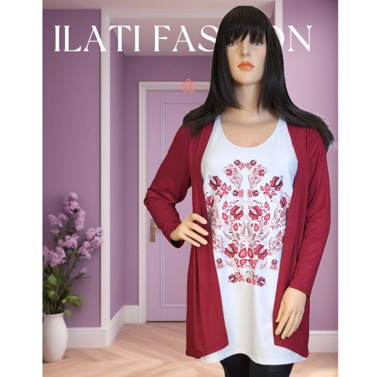 Rebeca, elegáns tunika, magyaros nyomással Rebeca, elegáns tunika, magyaros nyomással