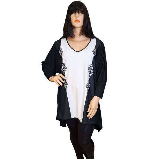 Bonie op-art tunika plus size